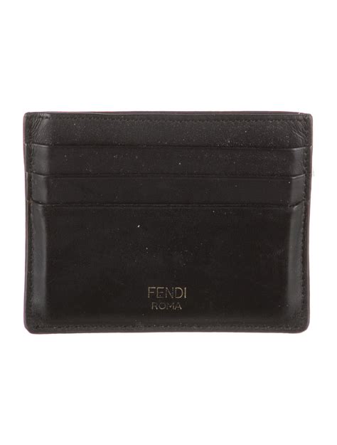 fendi monster leather card holder|fendi card holder wallet.